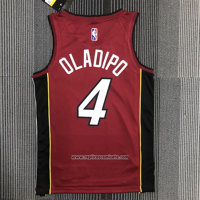 Camiseta Miami Heat Victor Oladipo #4 Statement 2020-21 Rojo